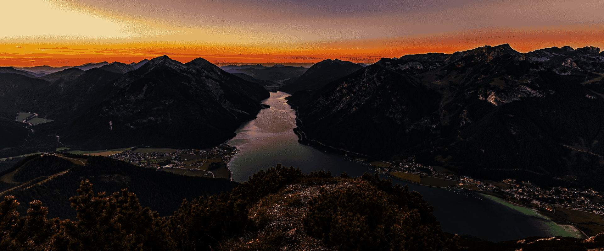 Sonnenuntergang am Achensee